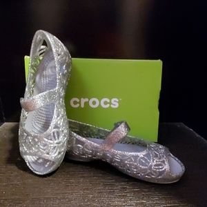 Crocs Isabella Glitter Flat Silver